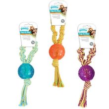 Pawise 32 cm Karışık Renkli İpli Top Çekiştirme Köpek Oyuncağı