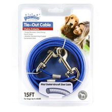 Pawise 4 mm 4.5 mt Köpekler için Çelik Bahçe Bağlama Halatı