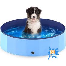 Pawise 81x8 inç Dış Mekan Katlanabilir Köpek Havuzu