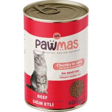 Pawmas Sığır Etli 400 gr Yetişkin Konserve Kedi Maması