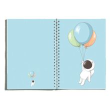 Paytak Moda PYTKDT0180 A5 Astronot Balon Tasarımlı 96 Yaprak Çizgisiz Spiralli Defter