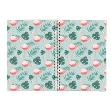 Paytak Moda PYTKDT0206 A5 Flamingo Yaprak Tasarım 96 Yaprak Çizgisiz Spiralli Defter