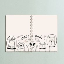 Paytak Moda PYTKDT0264 Moda A5 Space Cool Uzaylı Tasarım Çizgisiz Spiralli Defter