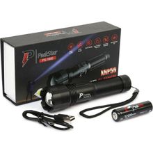 PeakStar PS-1600 Süper Parlak Şarjlı Led Zoomlu 5 Mod Avcı Feneri