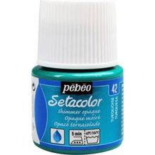 Pebeo Setacolor Metalik 42 Shimmer Turquoise Opak Kumaş Boyası
