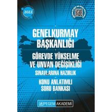 Pegem Akademi Yayıncılık 2022 Genelkurmay Başkanlığı Görevde Yükselme Konu Anlatımlı Soru Bankası