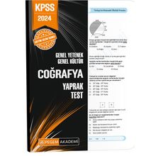 Pegem Yayınları 2024 KPSS Genel Yetenek Genel Kültür Coğrafya Yaprak Test
