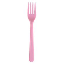 Pembe Plastik Çatal (25'li)