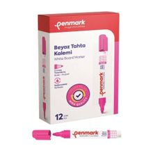 Penmark Pembe Renk 12 Adet Beyaz Yazı Tahtası Kalemi