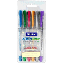 Pensan 2227 My-King Simli Jel 1,0 mm 6 Renk Set Tükenmez Kalem