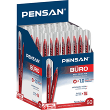 Pensan 2270 1 mm 50'li Kırmızı Tükenmez Kalem