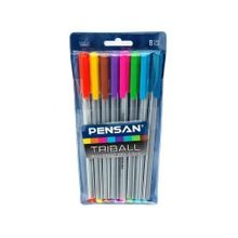 Pensan Triball 8 li Renkli Standart Uçlu Tükenmez Kalem