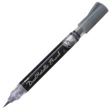Pentel Sıvı Metalik Gümüş Mürekkepli Pompalı Fırça Uçlu Kalem