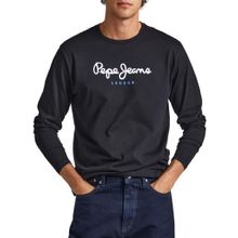 Pepe Jeans Eggo Long PM501321 Siyah Uzun Kollu Erkek T-shirt