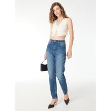Pepe Jeans Yüksek Bel Düz Paça Regular Straight Koyu Mavi Kadın Denim Pantolon PL2046010, 26