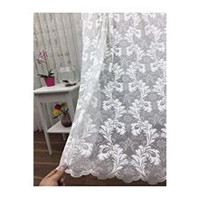 Perde Alemi Floş Örme Dantel Sık Pile 1-3 450x260 cm Tül Perde