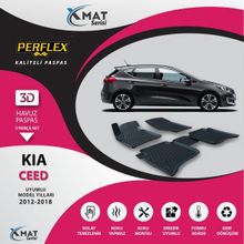Perflex X-Mat Ceed 2012-2018 Siyah 3D Havuzlu Paspas