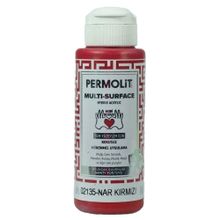 Permolit 120 ml Multi-Surface Nar Kırmızısı Hybrid Akrilik Hobi Boyası