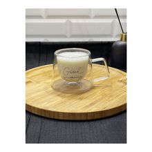 Perotti 13793 Good Morning Çift Cidarlı 200 ml Cam Kahve Kupası
