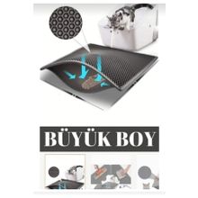 Petgross Büyük Boy Kedi Tuvaleti Önü Elekli Gri Kedi Kumu Paspası