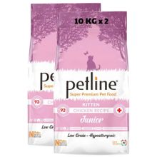 Petline Junior Kitten Düşük Tahıllı Tavuklu Omega 3&6 Katkısı 2x10 kg Yavru Kuru Kedi Maması