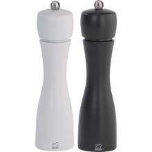 Peugeot Tahiti 20 cm Siyah Beyaz Tuz Ve Karabiber Değirmen Seti