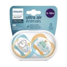 Philips Avent SCF080/70 Ultra Air Animals 6-18 Ay 2'li Erkek Bebek Emzik