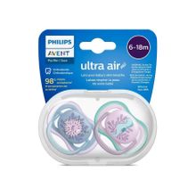 Philips Avent Ultra Air 6-18 Ay 2'li Mavi ve Mor Desenli Emzik