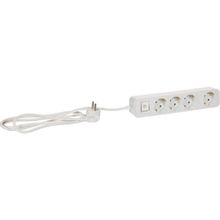 Philips CHP2144W/62 4'lü 1.5 m Beyaz Çocuk Korumalı Priz
