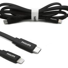 Philips DLC9543V/97 MFI USB-C Lightning 1.2 mt Siyah Şarj Kablosu