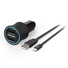 Philips DLP2553U Siyah Lightning Araç Şarj Cihazı