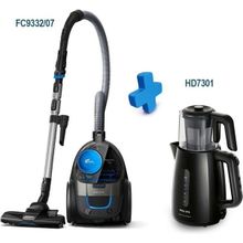 Philips FC9332/07 Powerpro City Toz Torbasız Süpürge+HD7301 Çaycı