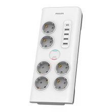 Philips SPN7060WA 900J 2 mt 6'lı 4xUsb-A Usb-C Akım Korumalı Priz