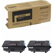 Photo Print Kyocera Ecosys P3055DN TK-3160 Chipli Siyah İthal Muadil 12.500 Sayfa 2 Adet Toner