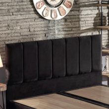 Piano Lite 200 cm Siyah Kumaş Çift Kişilik Yatak Başlığı