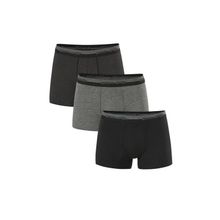 Pierre Cardin 3'lü Çizgili/Düz Erkek Boxer