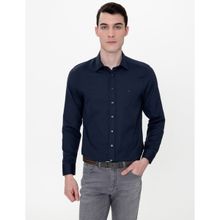 Pierre Cardin 50247117-VR033 Lacivert Desenli Erkek Gömlek