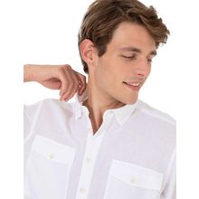 Pierre Cardin 50249729-VR013 Beyaz Desenli Erkek Gömlek