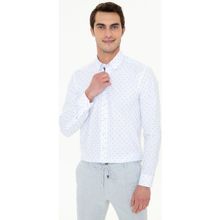 Pierre Cardin 50250338-VR033 Lacivert Desenli Erkek Gömlek