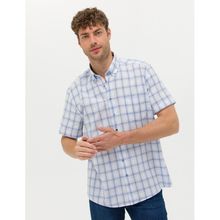 Pierre Cardin 50265122-VR036 Mavi Kısa Kollu Erkek Gömlek