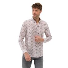 Pierre Cardin 50269435-VR011 Bej Desenli Erkek Gömlek