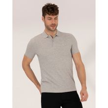Pierre Cardin 50269606-VR091 Açık Gri Melanj Erkek T-shirt