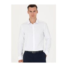Pierre Cardin 50275511-VR013 Beyaz Desenli Erkek Gömlek