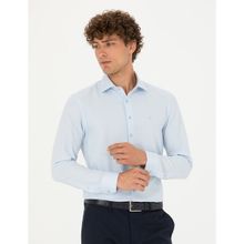 Pierre Cardin 50275517-VR003 Açık Mavi Desenli Erkek Gömlek