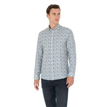 Pierre Cardin 50275621-VR102 Petrol Desenli Erkek Gömlek