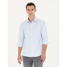 Pierre Cardin 50275684-VR003 Açık Mavi Desenli Erkek Gömlek