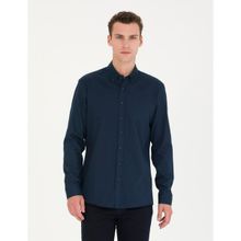Pierre Cardin 50276553-VR033 Lacivert Desenli Erkek Gömlek