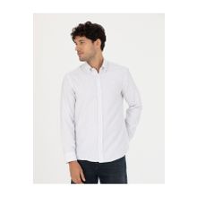 Pierre Cardin 50277458-VR013 Beyaz Desenli Erkek Gömlek