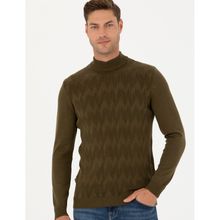 Pierre Cardin 50278099-VR027 Haki Erkek Kazak