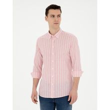 Pierre Cardin 50284400-VR186 Mercan Desenli Erkek Gömlek